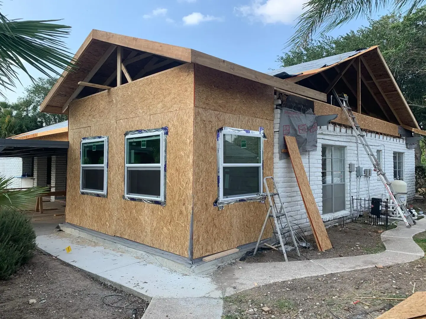 Exterior and construction work completed by LL General Contractor in Houston
